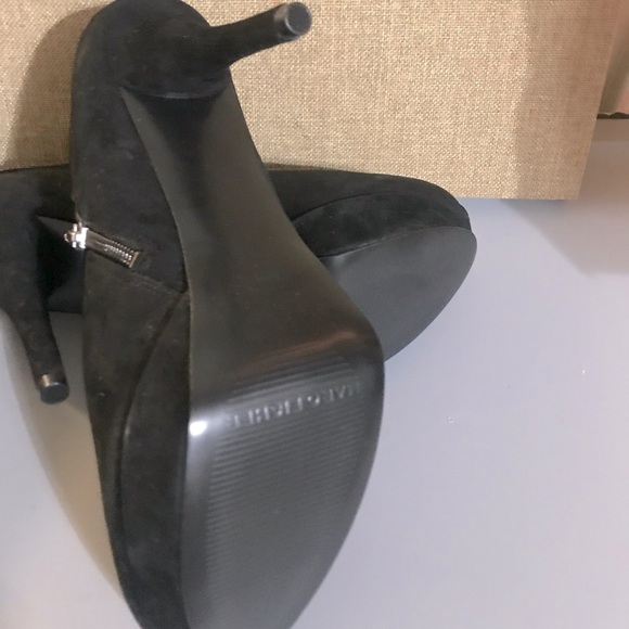 Marc Fisher black suede look round toe platform stiletto ankle booties size 10‎ - Picture 4 of 12